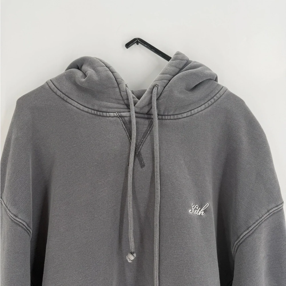 Kith Nelson Island Stone Washed Cotton Fleece Kith Script Embroidered Hoodie